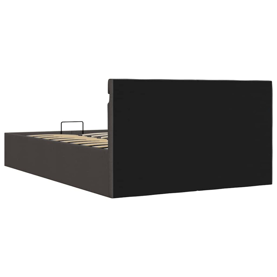 Cama canapé hidráulica de almacenaje sin colchón gris