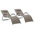 Tumbonas 2 unidades textilene gris taupe y