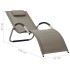 Tumbonas 2 unidades textilene gris taupe y