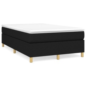Cama box spring con colchón tela negro 120x190
