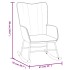 Silla mecedora con reposapiés terciopelo