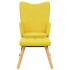 Silla mecedora con reposapiés tela amarillo