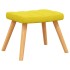 Silla mecedora con reposapiés tela amarillo