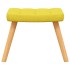 Silla mecedora con reposapiés tela amarillo