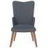 Sillón de relax con taburete terciopelo gris