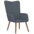 Sillón de relax con taburete terciopelo gris
