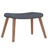 Sillón de relax con taburete terciopelo gris