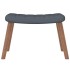 Sillón de relax con taburete terciopelo gris