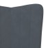 Sillón de relax con taburete terciopelo gris