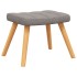 Silla mecedora con reposapiés tela gris