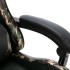 Silla gaming de cuero sintético negro y