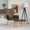 Sillón de relax con reposapiés tela marrón