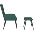 Sillón de relax con taburete terciopelo verde