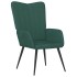 Sillón de relax con taburete terciopelo verde