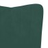 Sillón de relax con taburete terciopelo verde