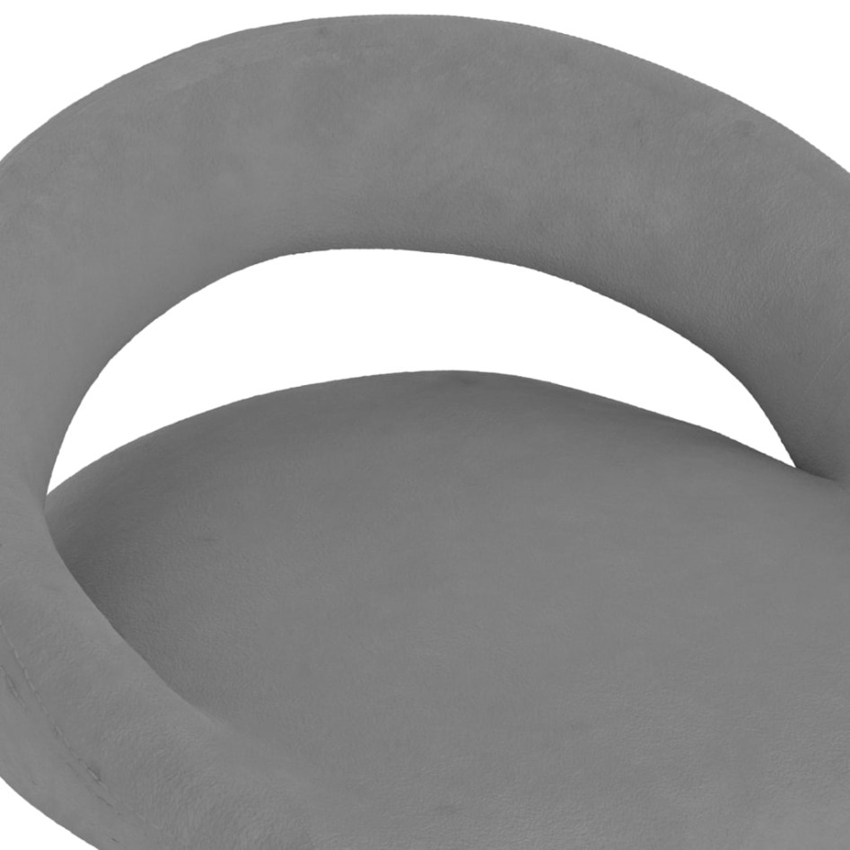 Taburetes de cocina 2 unidades terciopelo gris