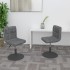 Sillas de comedor giratorias 2 unidades terciopelo gris