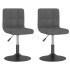 Sillas de comedor giratorias 2 unidades terciopelo gris