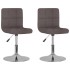Sillas de comedor giratorias 2 unidades tela gris
