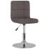 Sillas de comedor giratorias 2 unidades tela gris