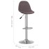 Taburetes de cocina 2 unidades tela gris