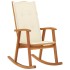 Silla mecedora con cojines madera maciza de