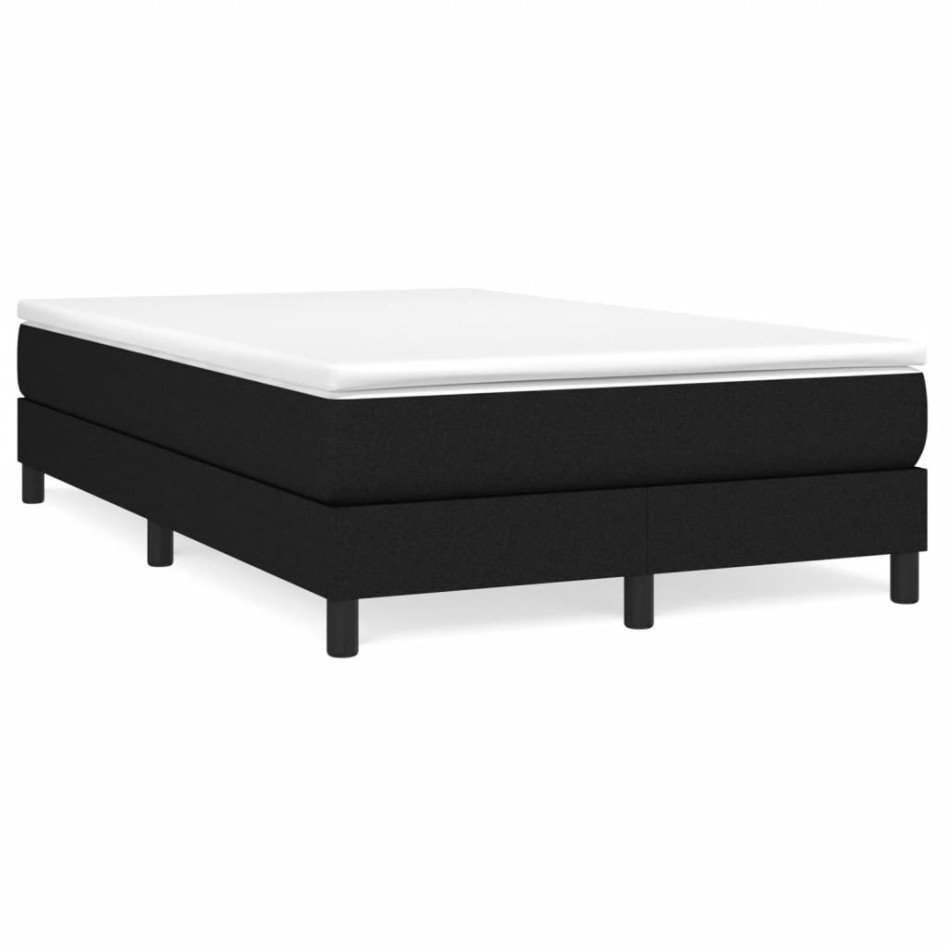 Cama box spring con colchón tela negro 120x190