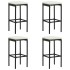 Set de muebles de bar de jardín 5 pzas y cojines ratán PE