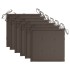 Sillas de jardín 6 uds con cojines taupe madera de