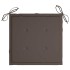 Sillas de jardín 6 uds con cojines taupe madera de