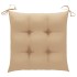 Sillas de jardín 6 uds con cojines beige madera de