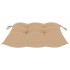 Sillas de jardín 6 uds con cojines beige madera de