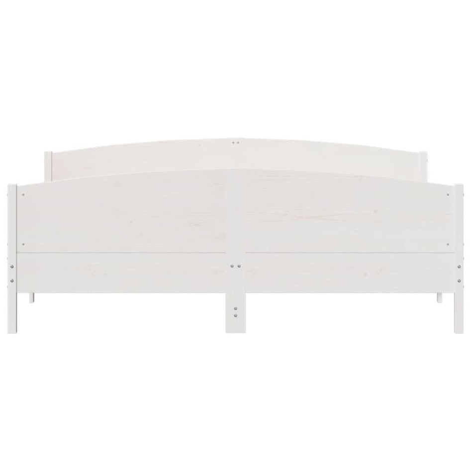 Estructura de cama con cabecero madera de pino blanco