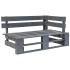 Sofá de palets 2 plazas cojines gris madera de pino