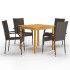 Juego de comedor para jardín 5 piezas