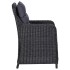 3067729  5 Piece Garden Dining Set Black