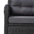 3067729  5 Piece Garden Dining Set Black