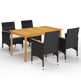 Juego de comedor de jardín de 5 piezas
