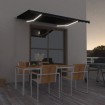 Toldo manual retráctil con LED antracita 350x250 cm