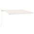 Toldo retráctil manual con LED crema 450x300