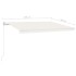 Toldo retráctil manual con LED crema 450x300