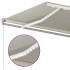 Toldo retráctil manual con luz LED color crema 600x300
