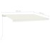 Toldo retráctil manual con LED crema 450x350