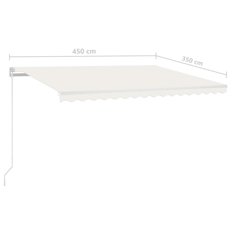 Toldo manual retráctil crema 450x350