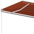 Toldo manual retráctil naranja y marrón 600x350