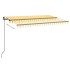 Toldo retráctil manual amarillo y blanco 450x300