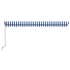 Toldo automático LED sensor de viento azul y blanco 500x300