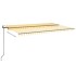 Toldo automático LED sensor de viento amarillo blanco
