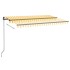 Toldo retráctil manual amarillo y blanco 450x350