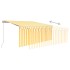 Toldo retráctil manual persiana y LED amarillo/blanco 3,5x2,5